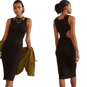 Anthropologie Black Midi Dress